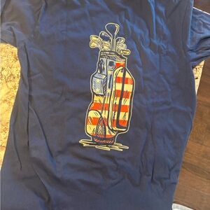 Blue T-Shirt with Golf Bag Graphic